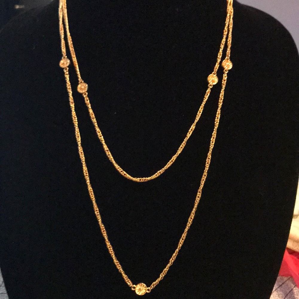Vintage 54” Monet gold plated necklace EUC